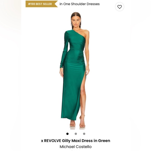 green emerald velvet dress Michael Costello x REVOLVE Sunny Mini Dress in Dark Green  BlackSkinny